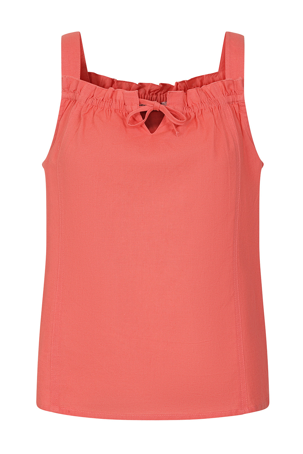 Buy Online Kata Top Alice Collins - Coral tank top with thin straps on a white background