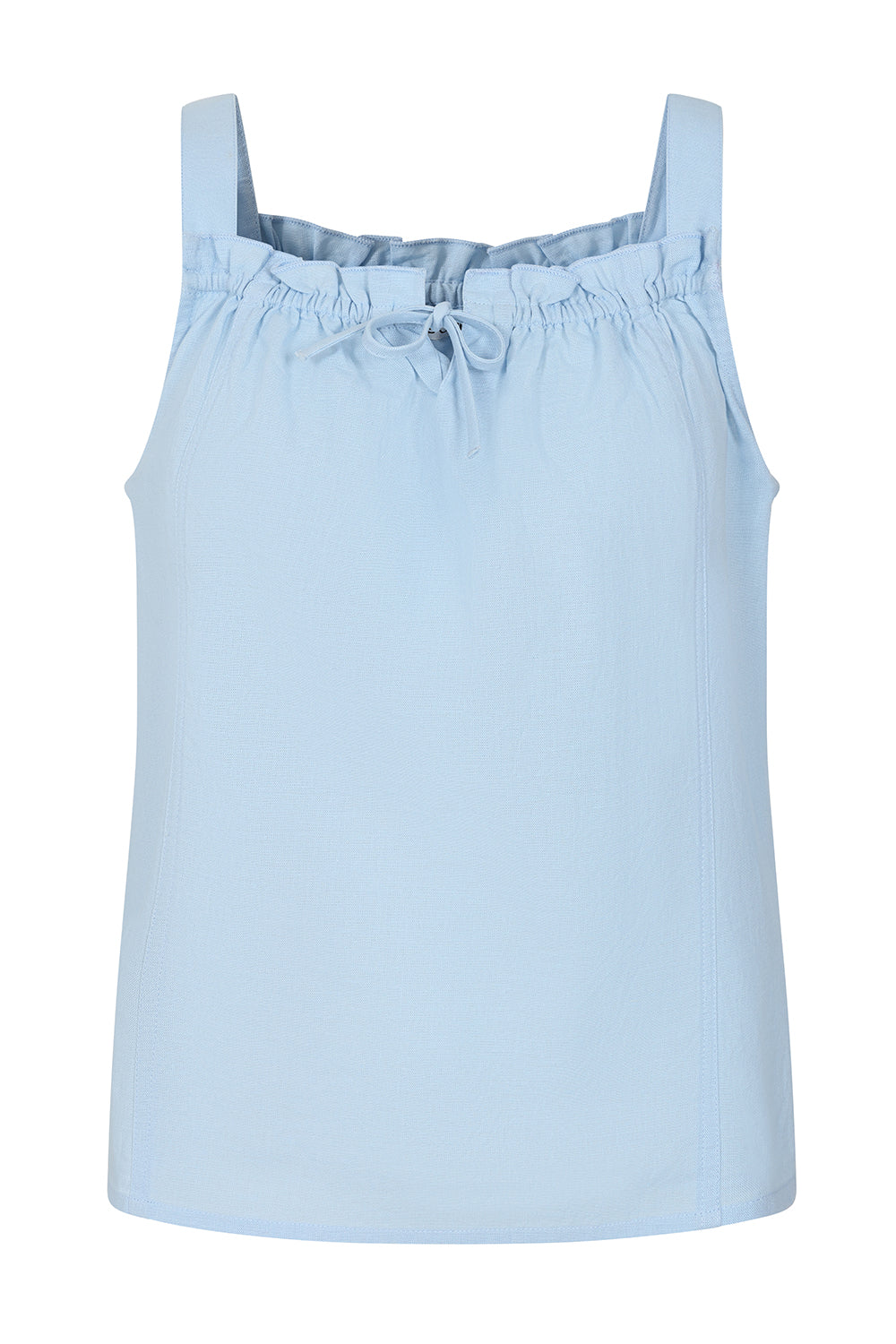 Buy Online Kata Top Alice Collins - Light blue tank top with thin straps on a white background