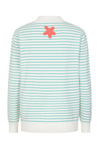 Buy Online Petula Pullover Alice Collins -  Striped sweater with a red flower design on the back against a white background