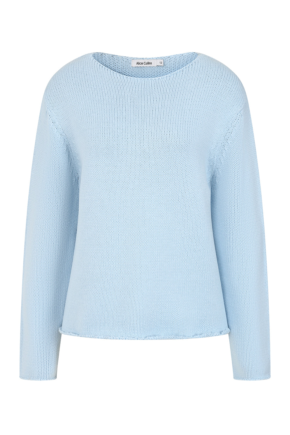Buy Online Chica Pullover Alice Collins -  Light blue ribbed sweater on a white background