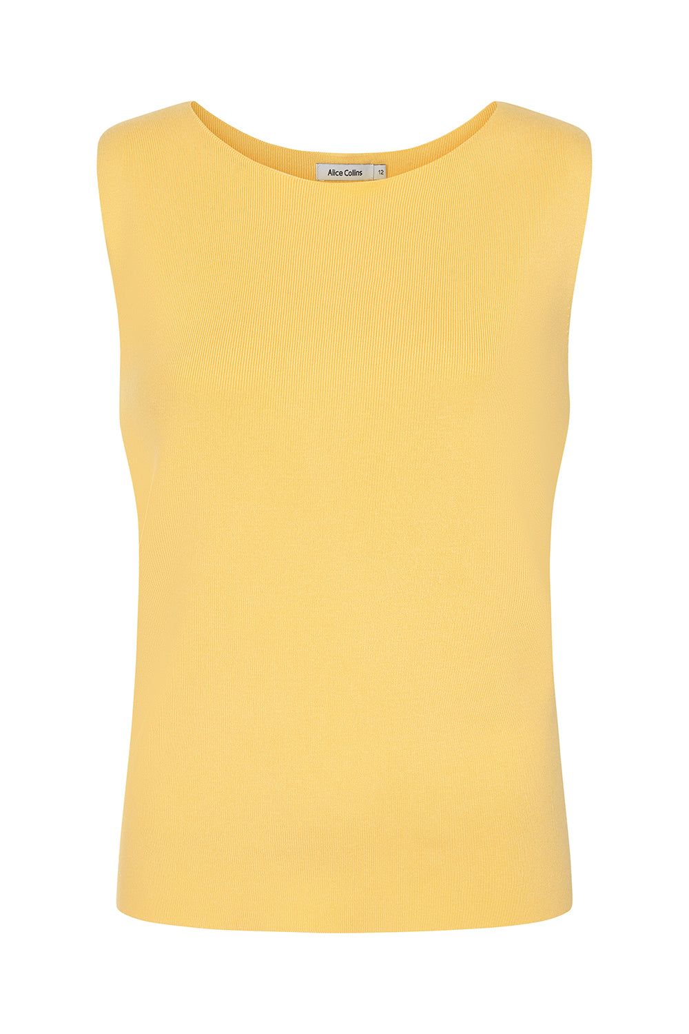 Buy Online Vida Sleeveless Pullover Alice Collins -  Yellow sleeveless top on a white background