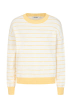 Buy Online Helen Pullover Alice Collins - Striped sweater with yellow and white colors on a white background