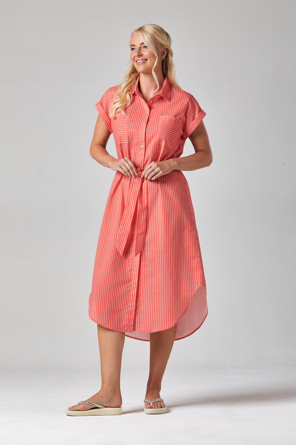 Buy Online Rochelle Stripe Dress - Alice Collins