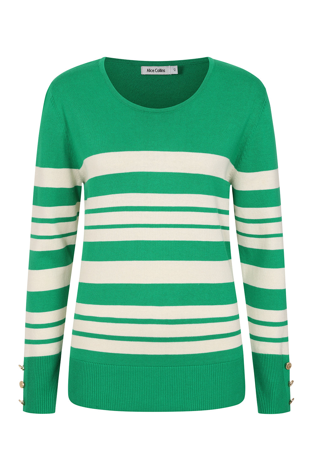 Jemima Pullover Ladies Wild Oat / Green Pepper