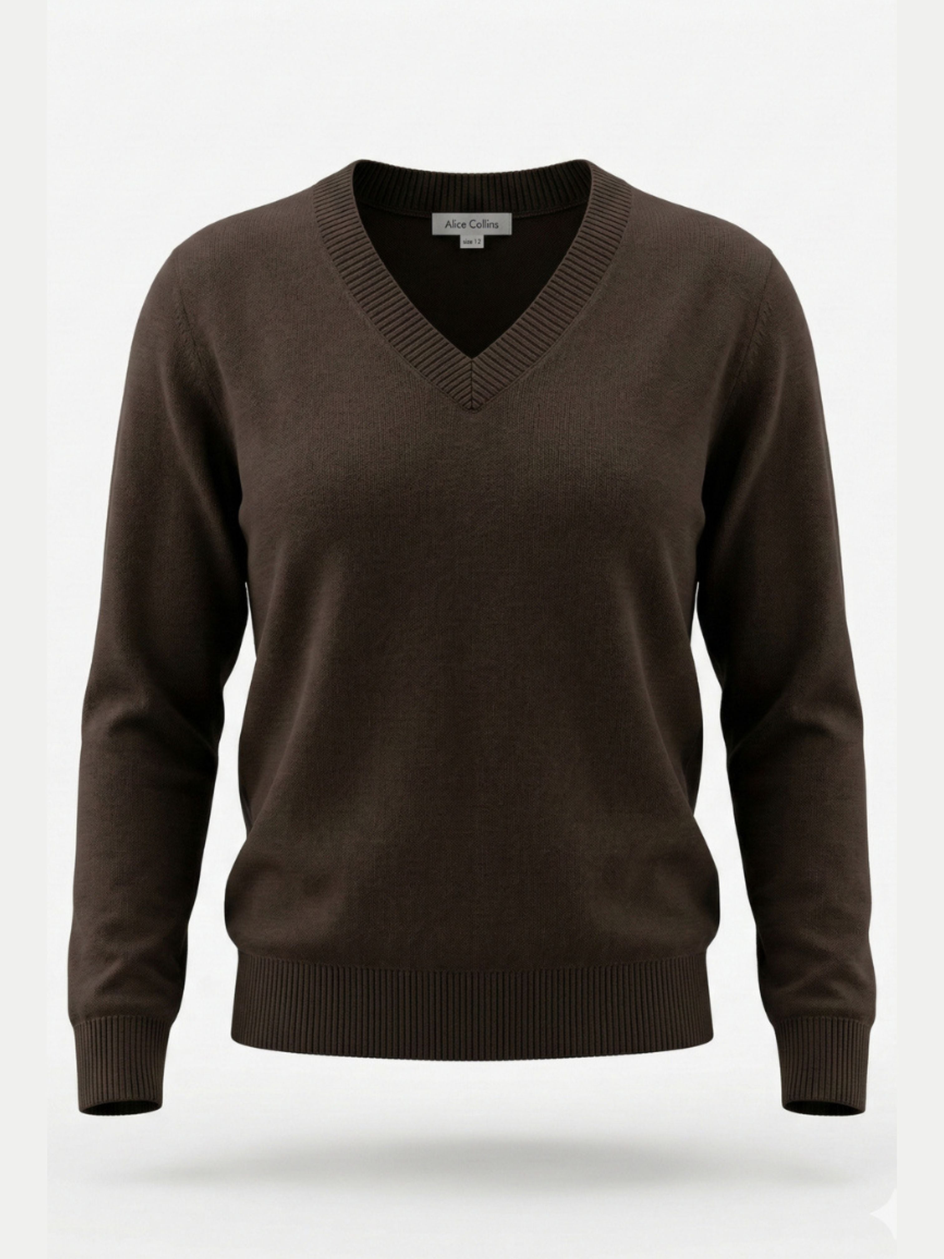 Wool Blended V Neck Pullover