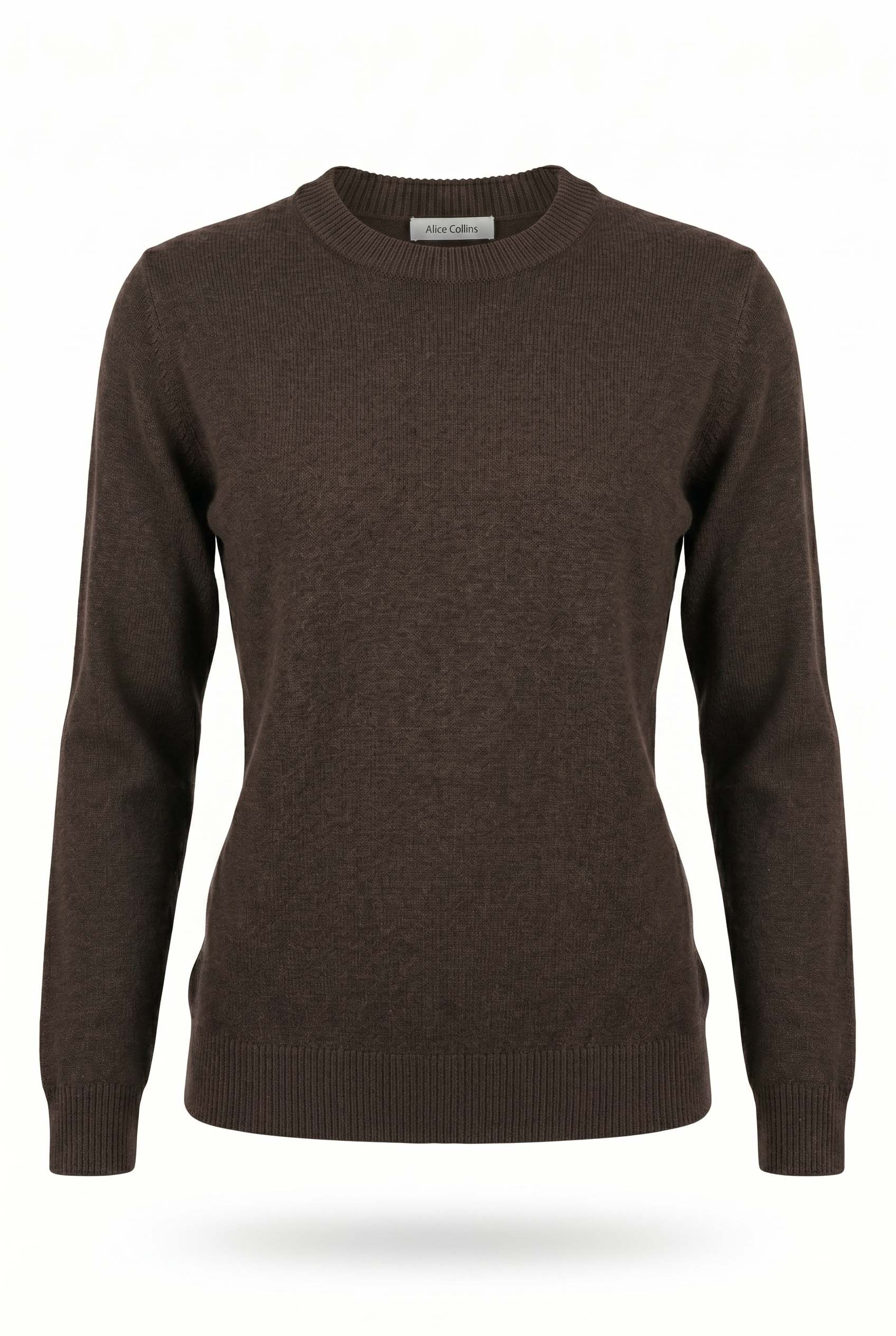 Wool Blended Crew Neck Pullover
