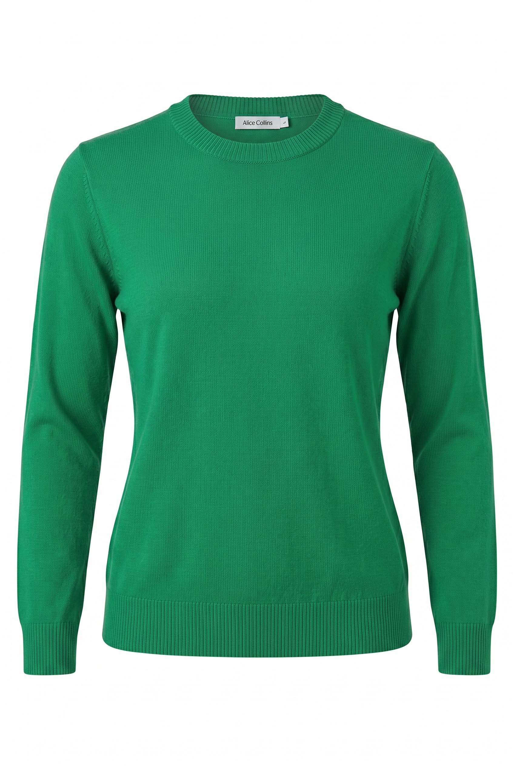 Wool Blended Crew Neck Pullover