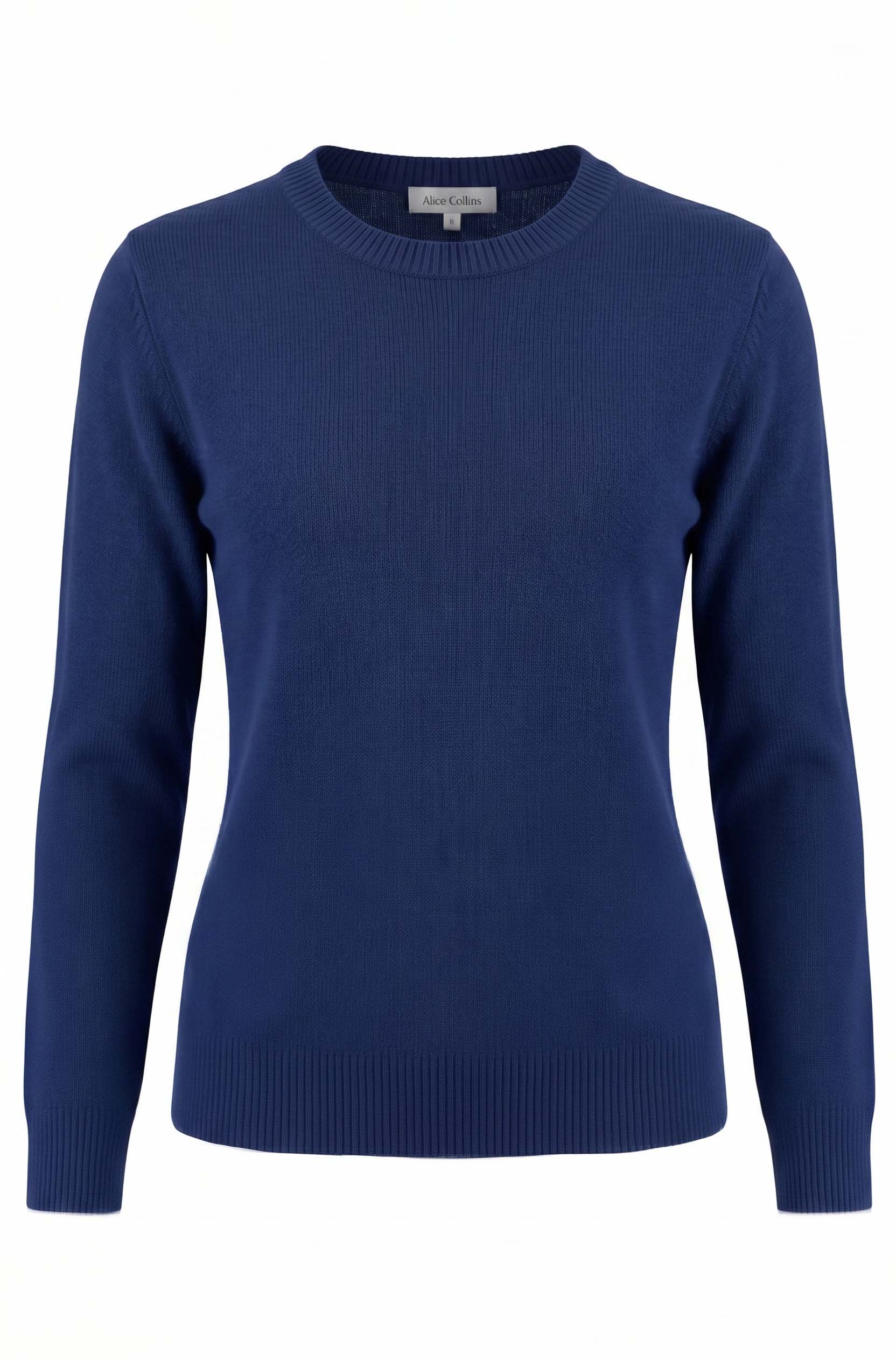 Wool Blended Crew Neck Pullover
