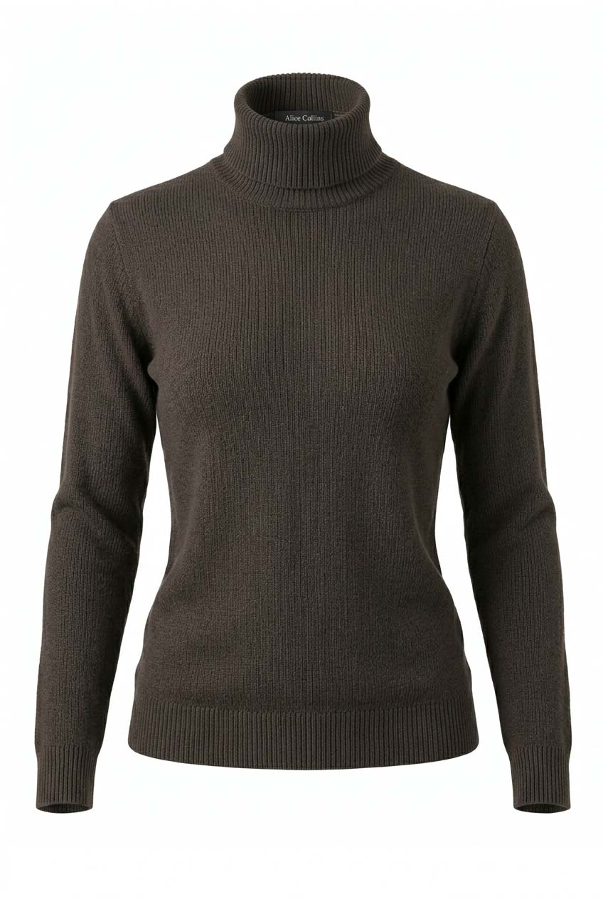 Wool Blended Cowl Neck Pullover