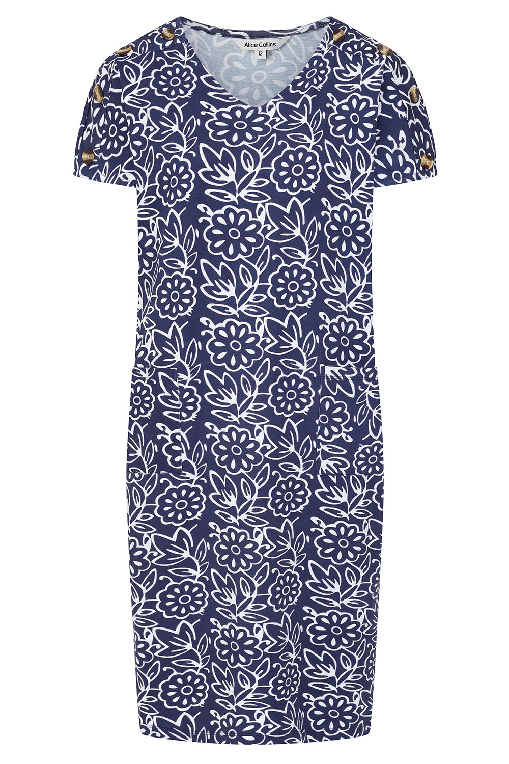 Button Shoulder Dahlia Dress
