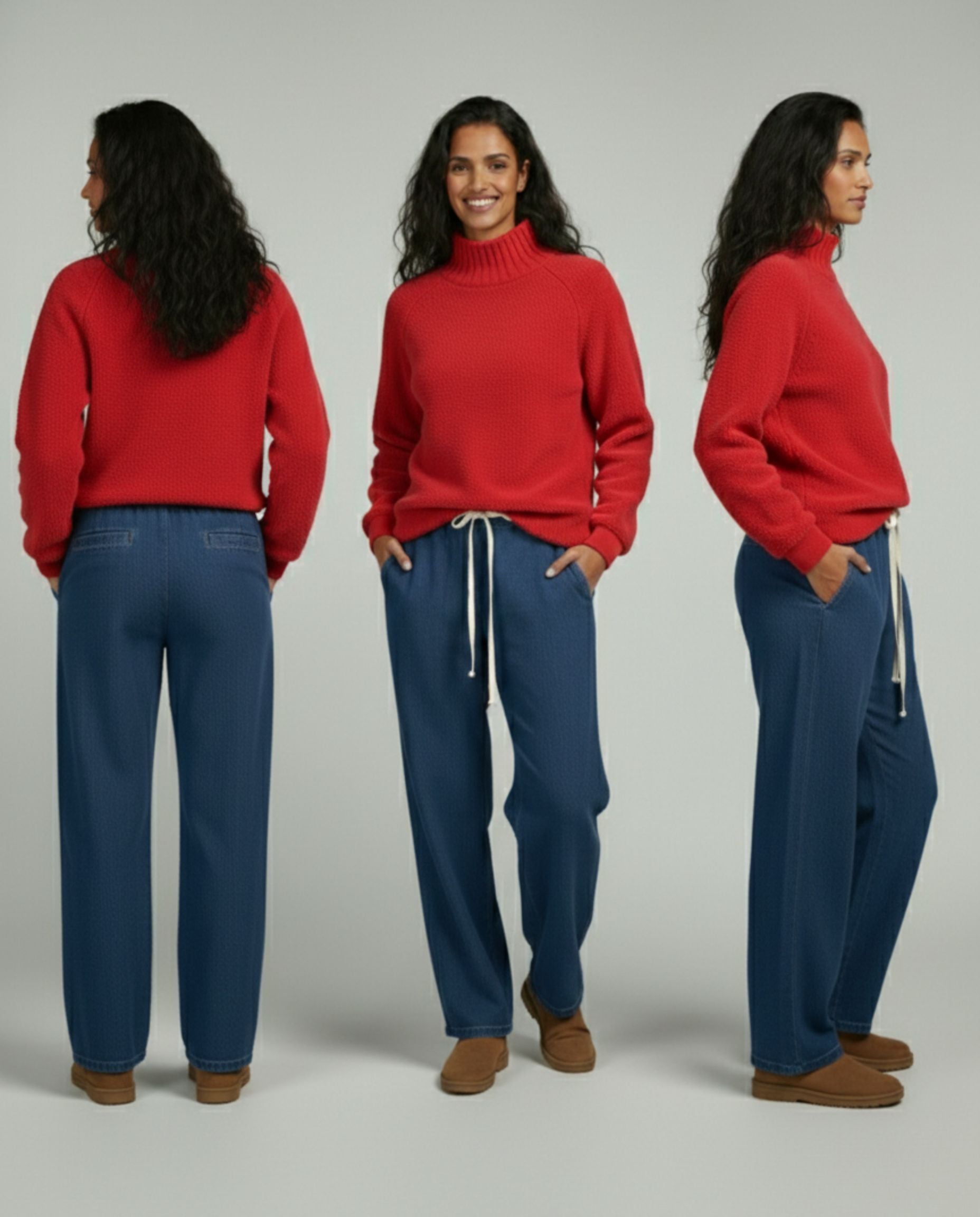 Wool Blended Cowl Neck Pullover