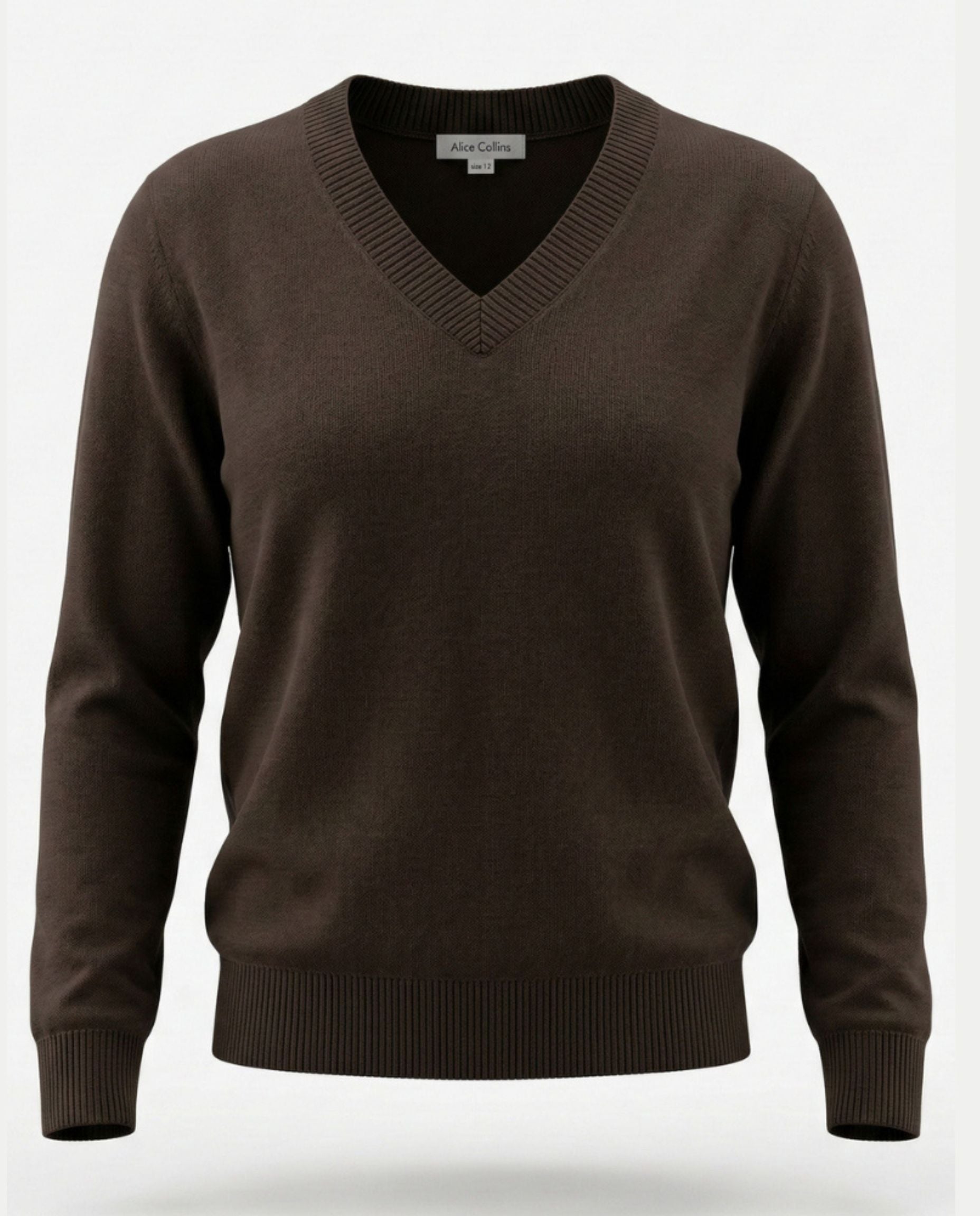 Wool Blended V Neck Pullover