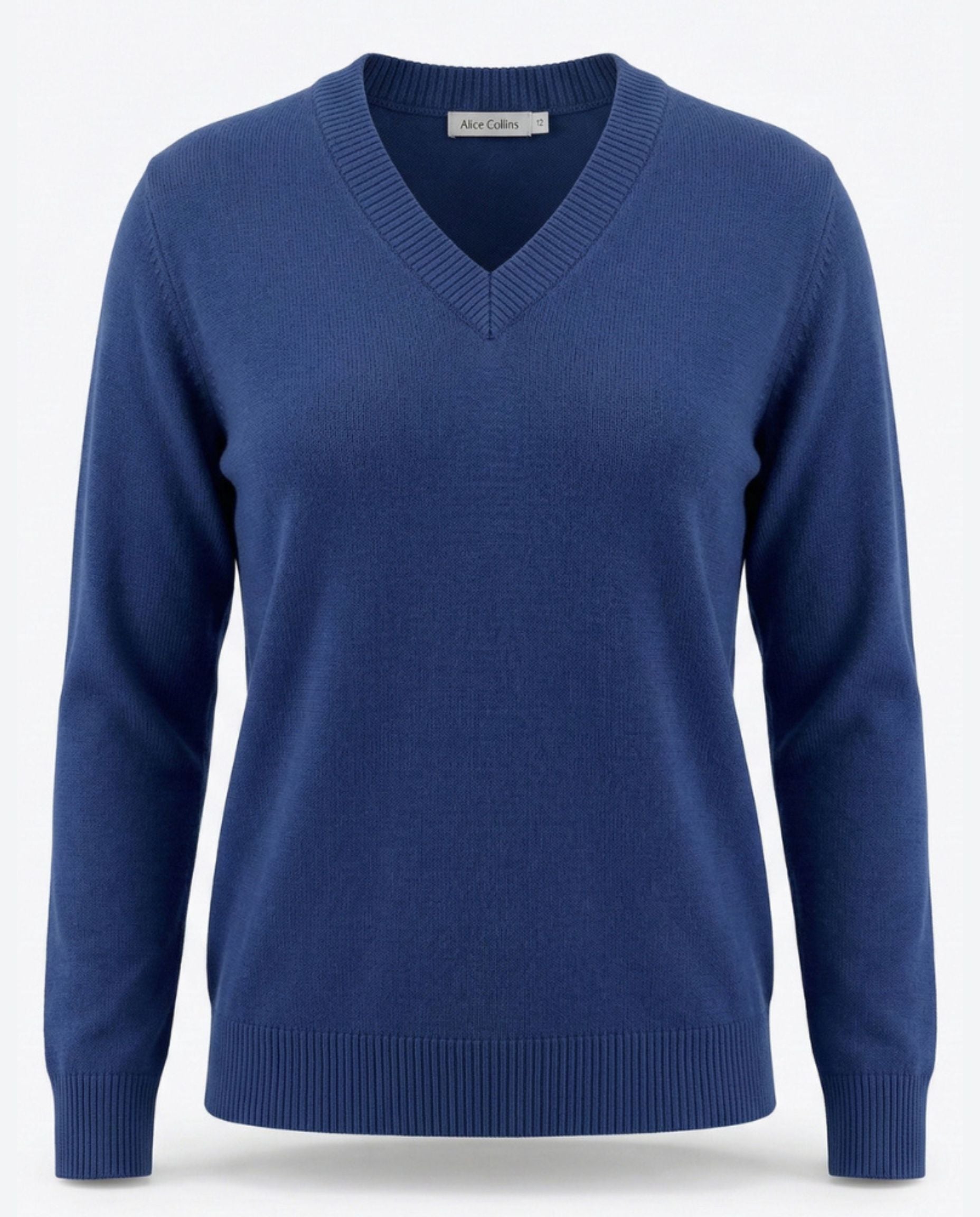 Wool Blended V Neck Pullover