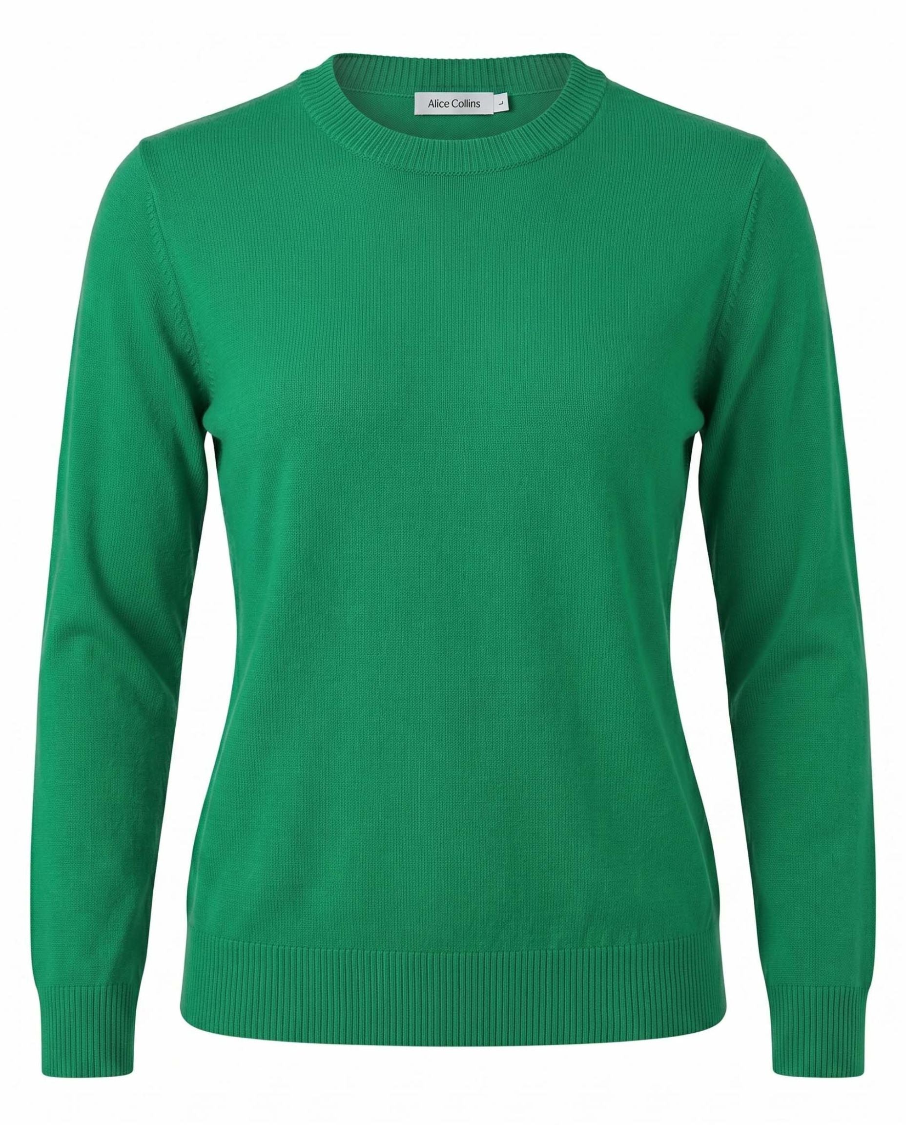 Wool Blended Crew Neck Pullover