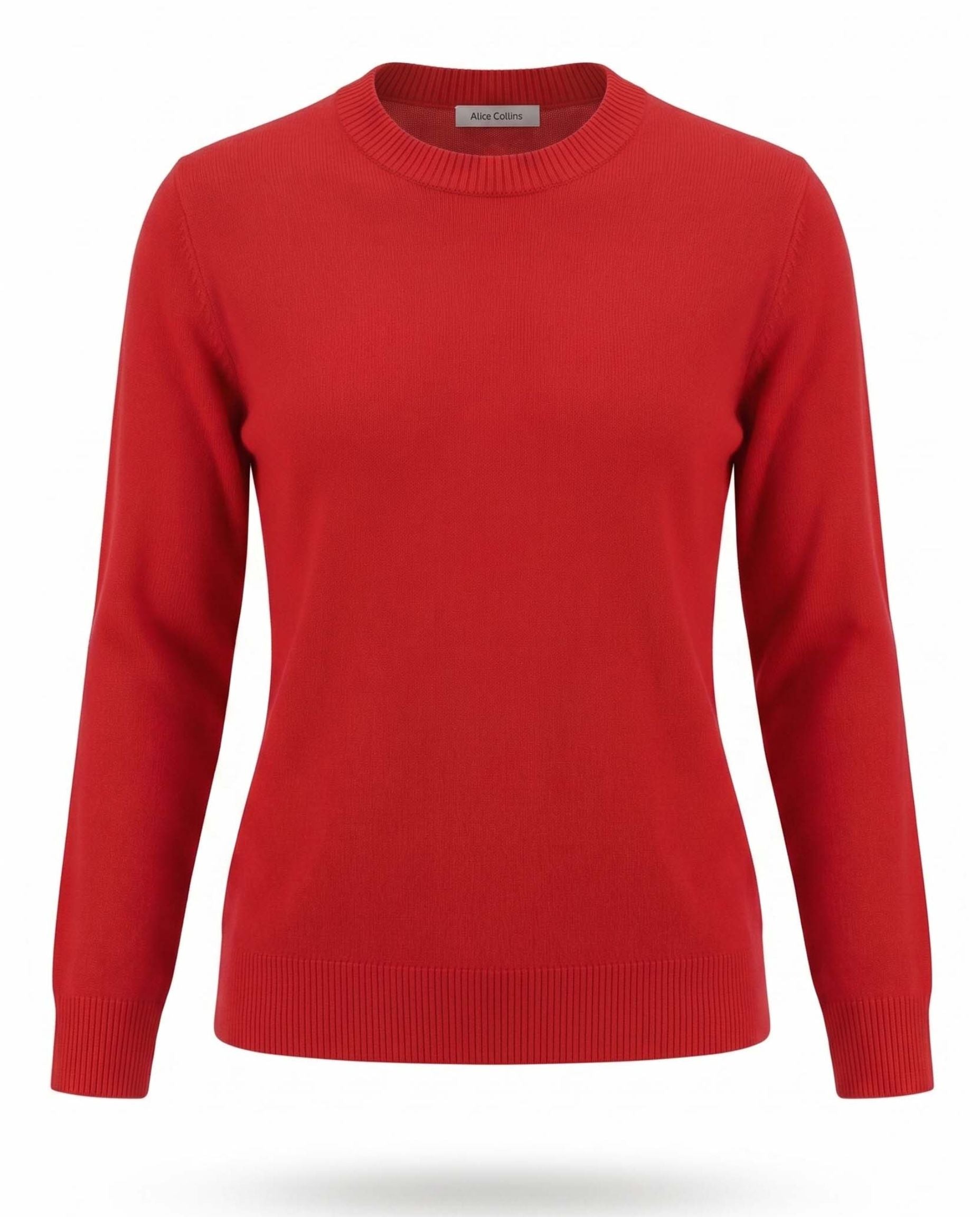 Wool Blended Crew Neck Pullover