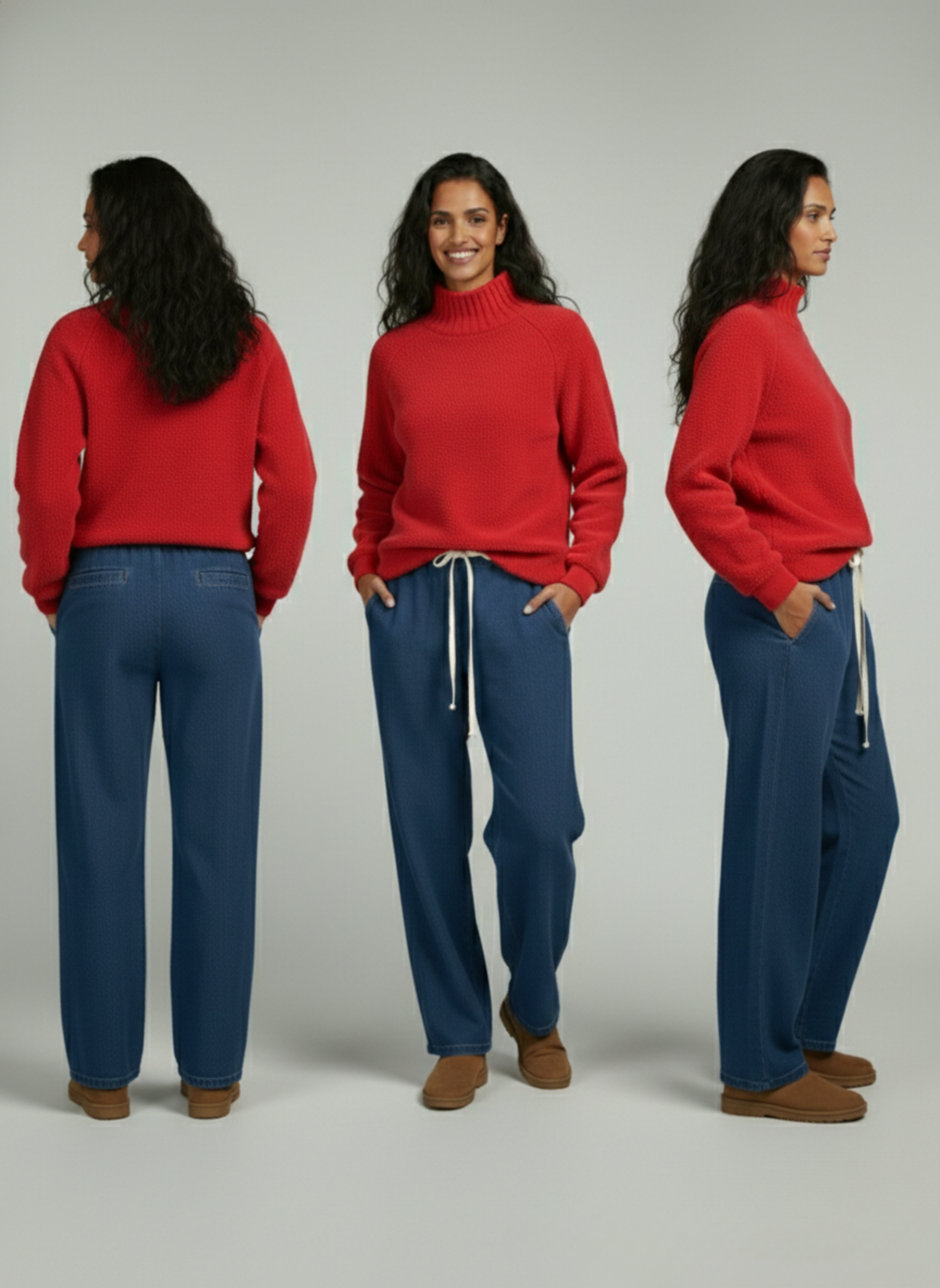 Wool Blended Cowl Neck Pullover